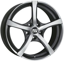 Janta aliaj MSW 23 Matt Gun Metal Full Polished (Mgmfp) 7x16 5x100 ET35